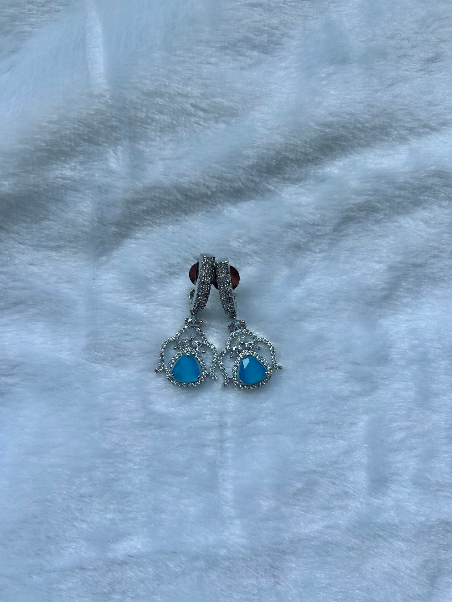 Blue CZ Earrings