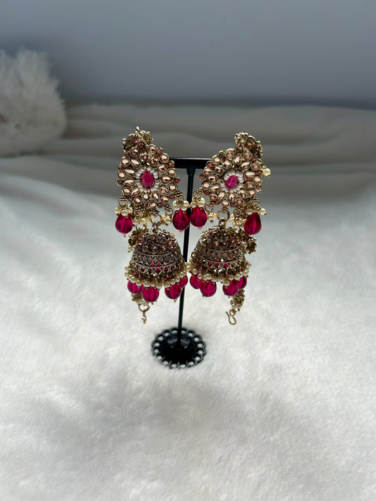 Pink Red Sahara Earrings