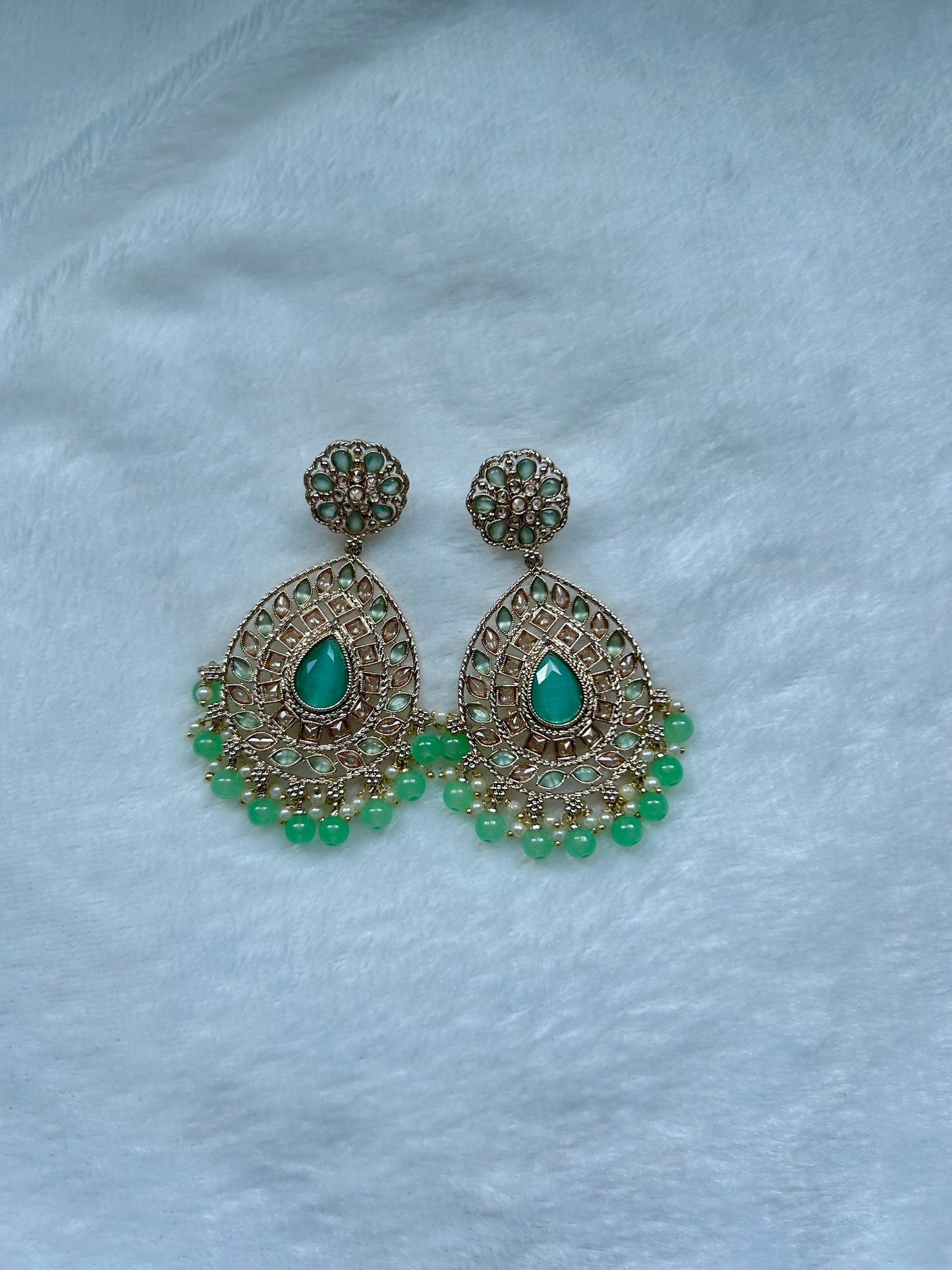 Mint Polki Earrings