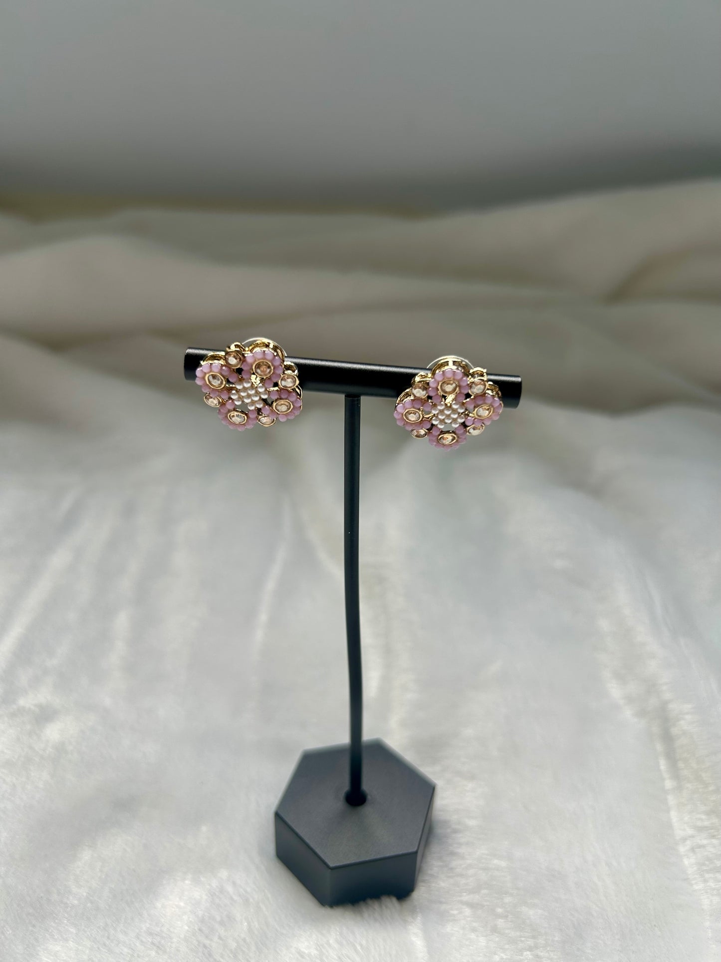 Light Purple Polki Studs