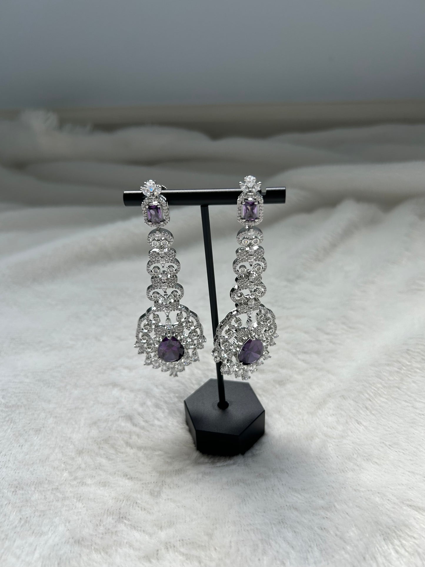 Purple AD Earrings