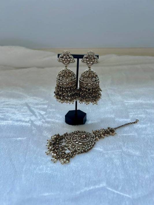 Bronze Polki Tikka Set