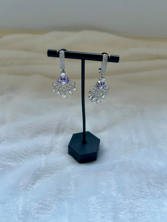 Light Purple CZ Earrings