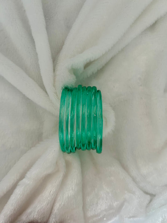 SIZE 2.6 Ocean Teal Jelly Bangles
