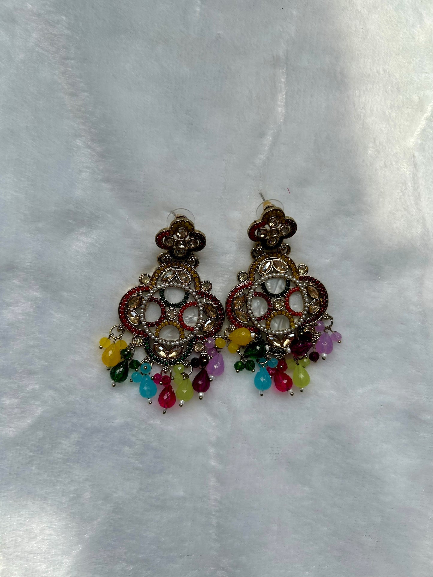 Multi Polki Earrings