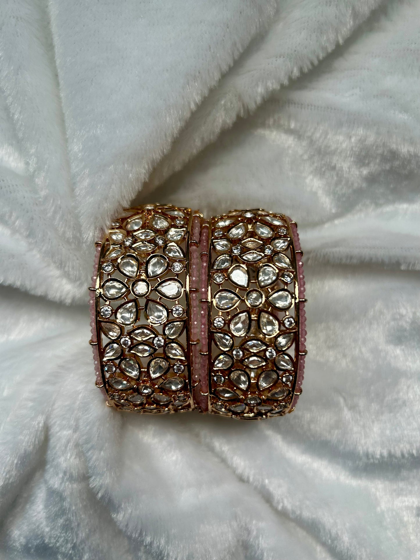 Tyaani Kundan Pink Karde