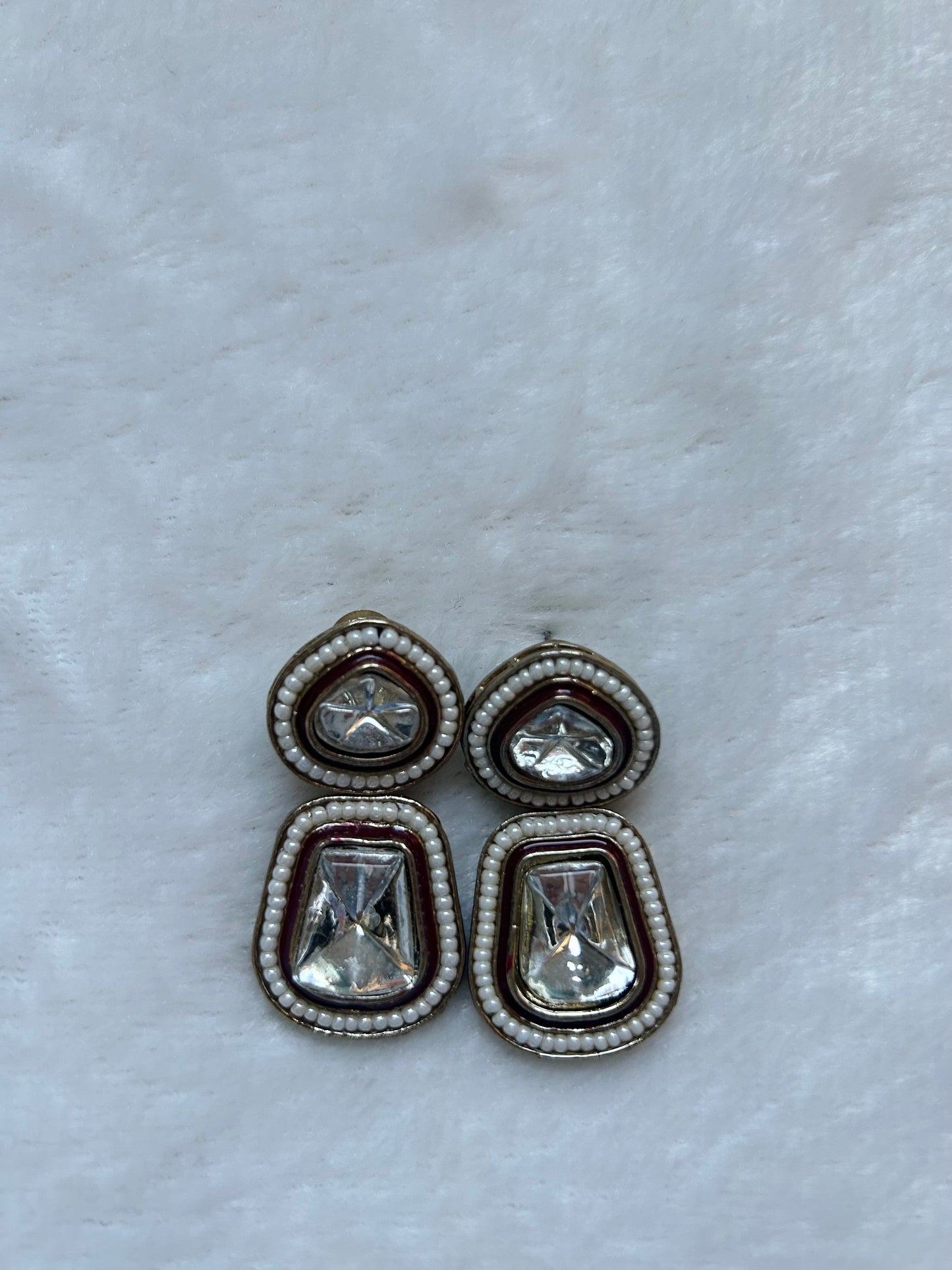 Red Kundan Earrings