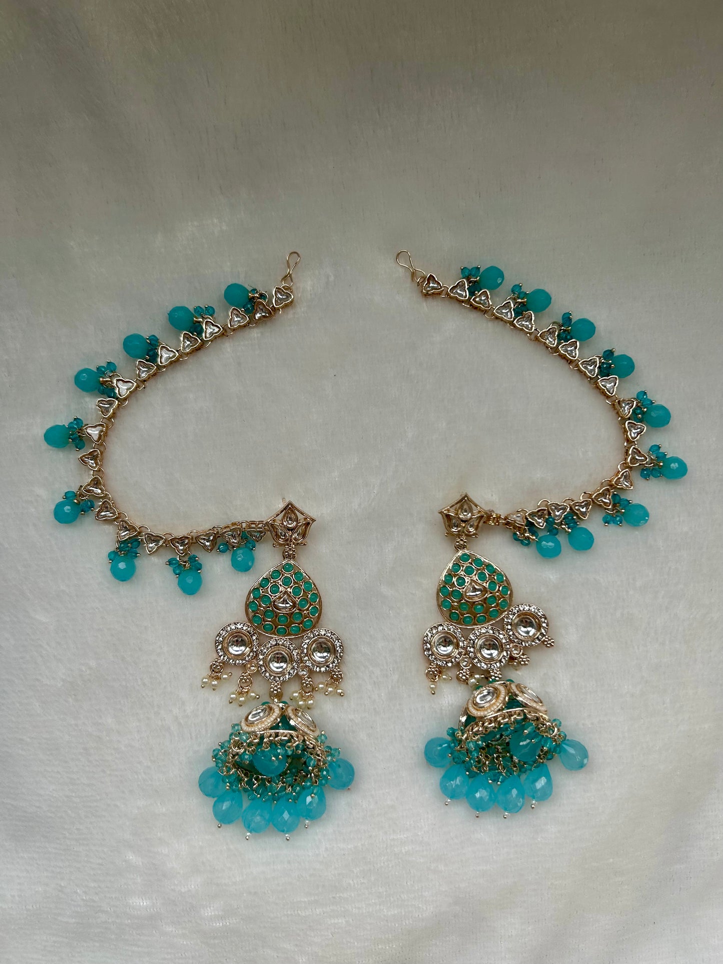 Blue Jhumki Sahara Earrings