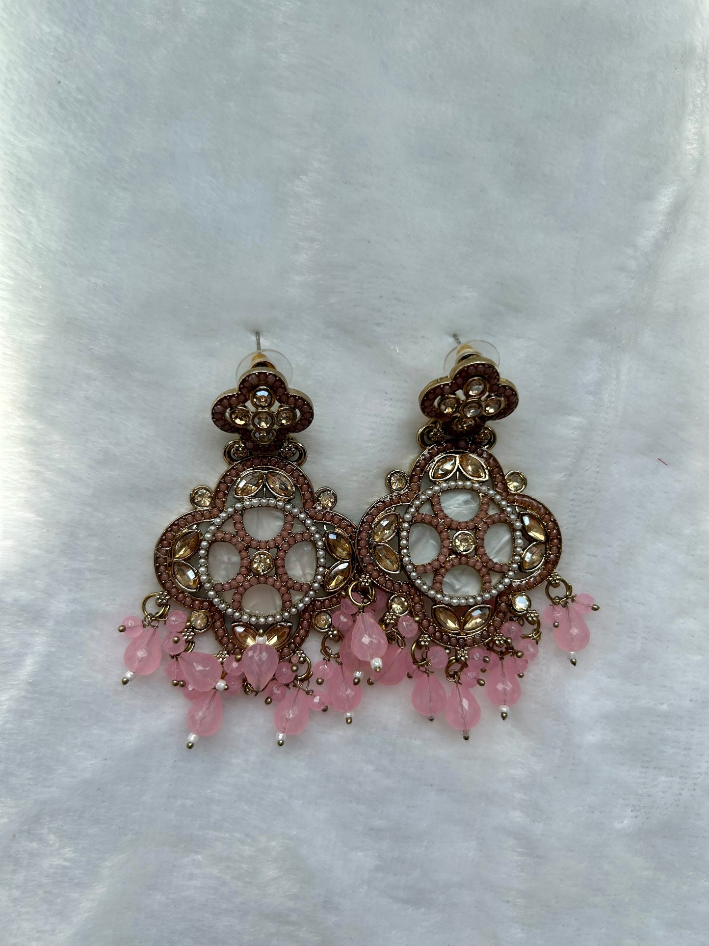 Light Pink Polki Earrings