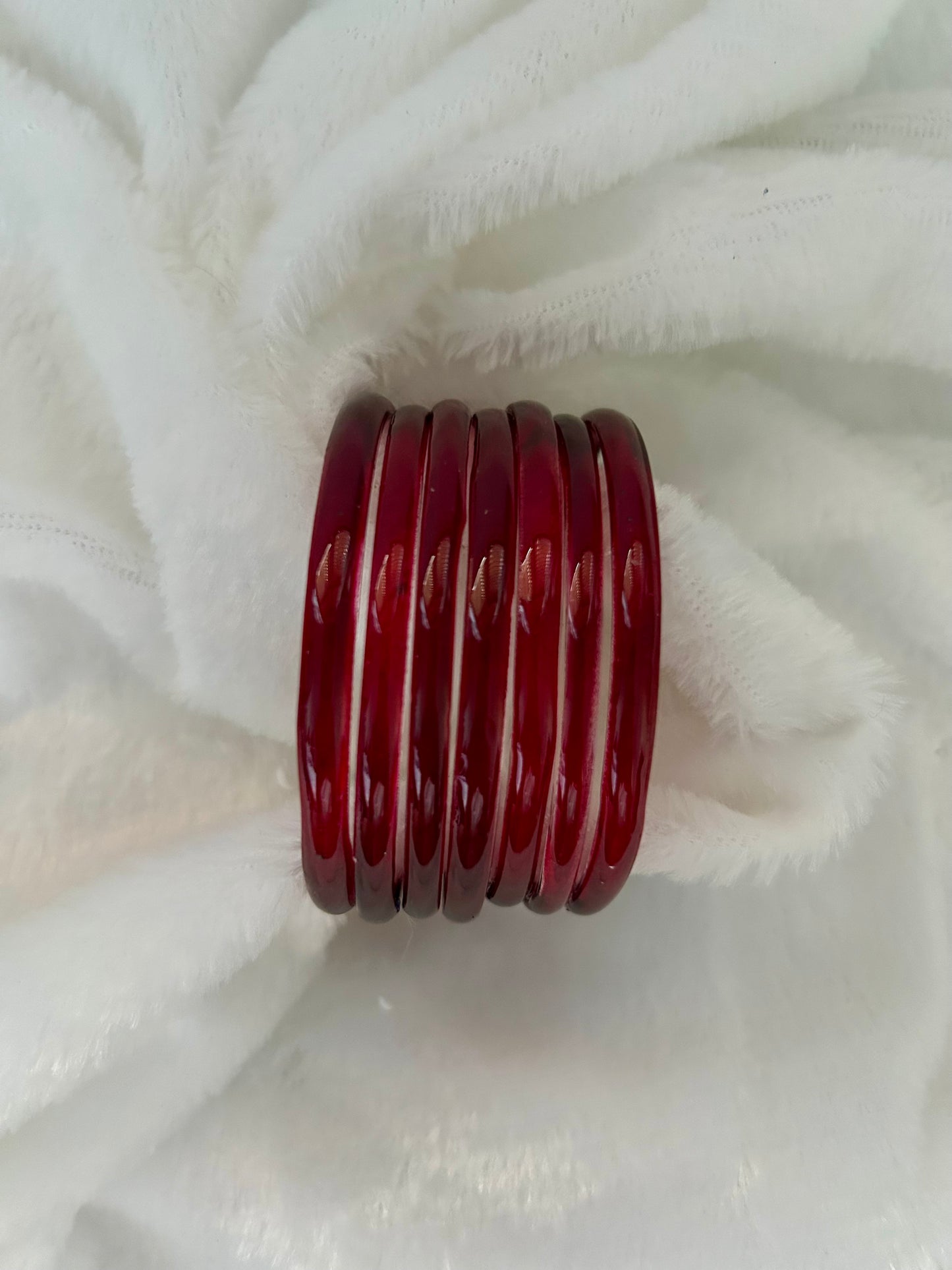 Cherry Red Jelly Bangles