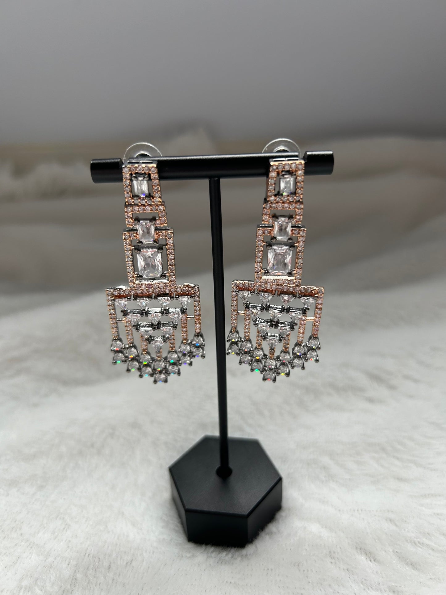 AD Oxidized Earrings