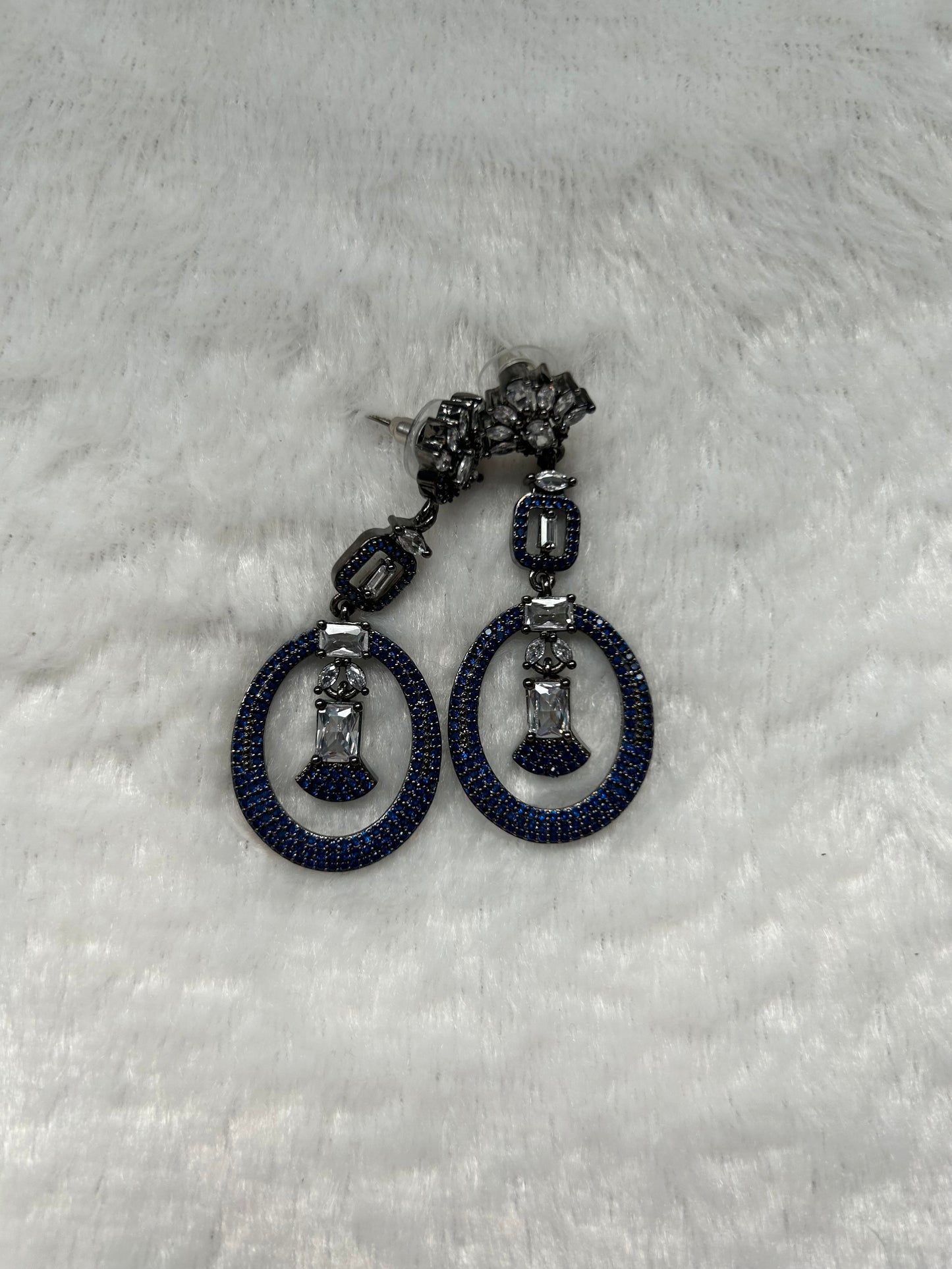 Dark Blue AD Earrings