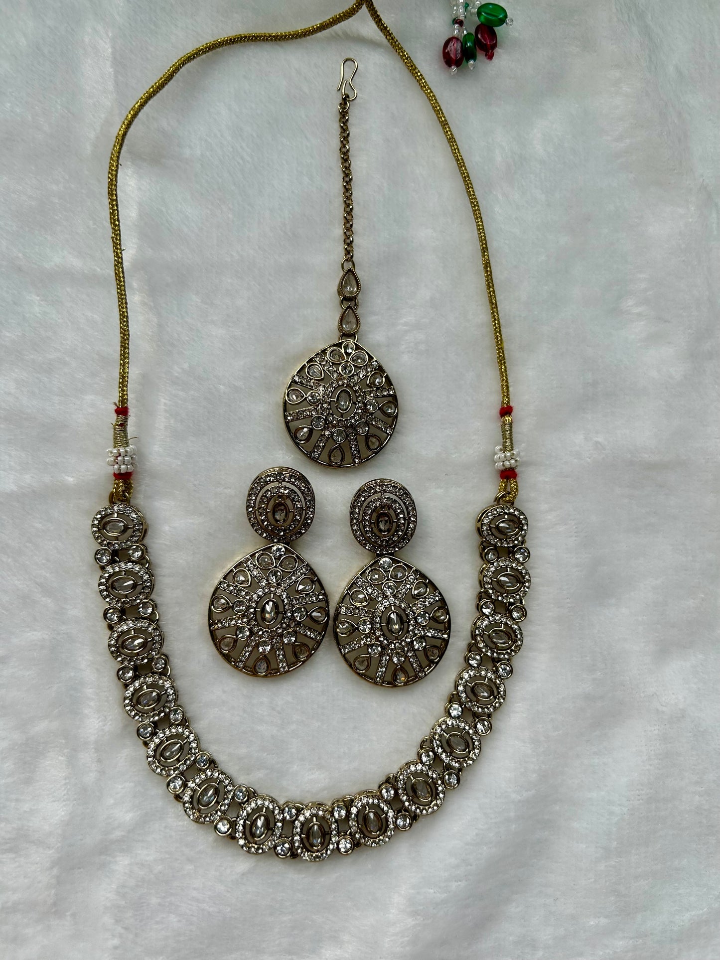 White Polki Choker Set