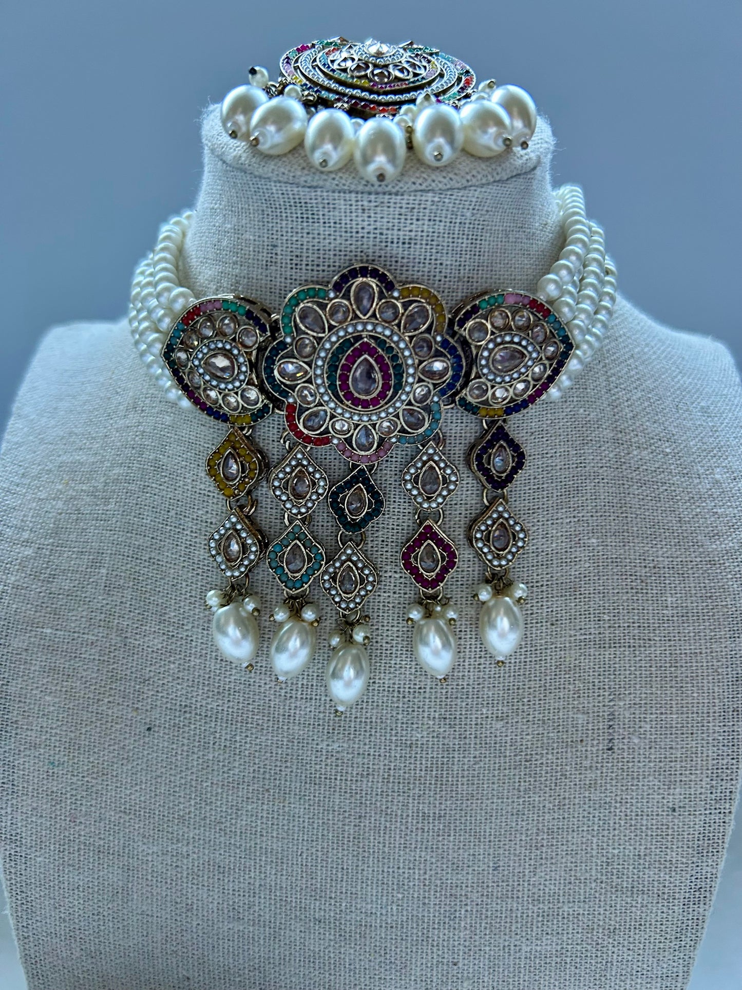 Pakistani Inspired Multi Choker Set