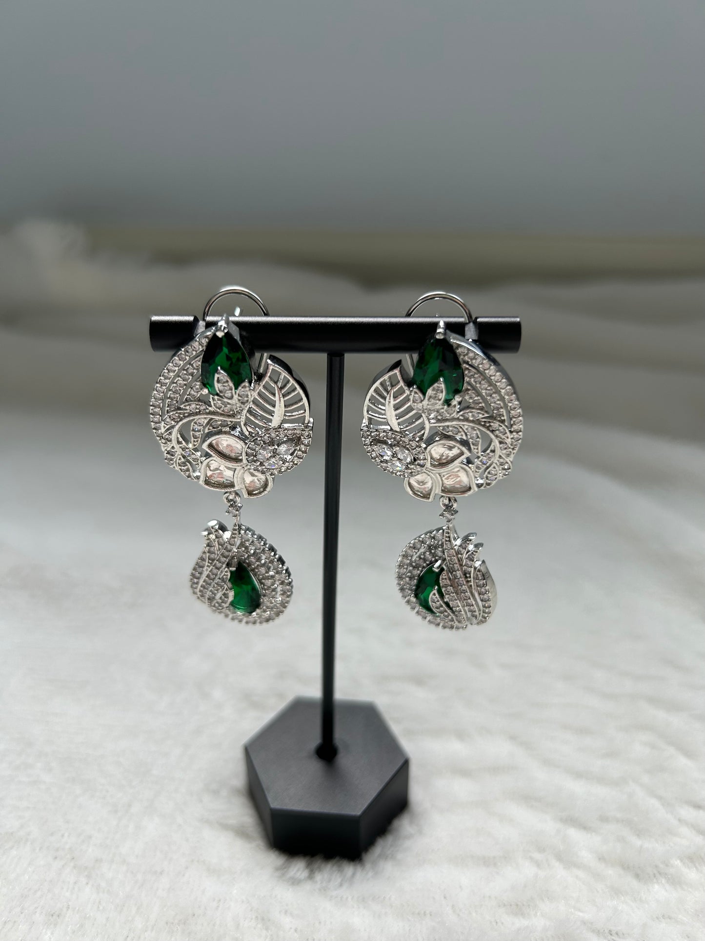 Emerald Green AD Earrings