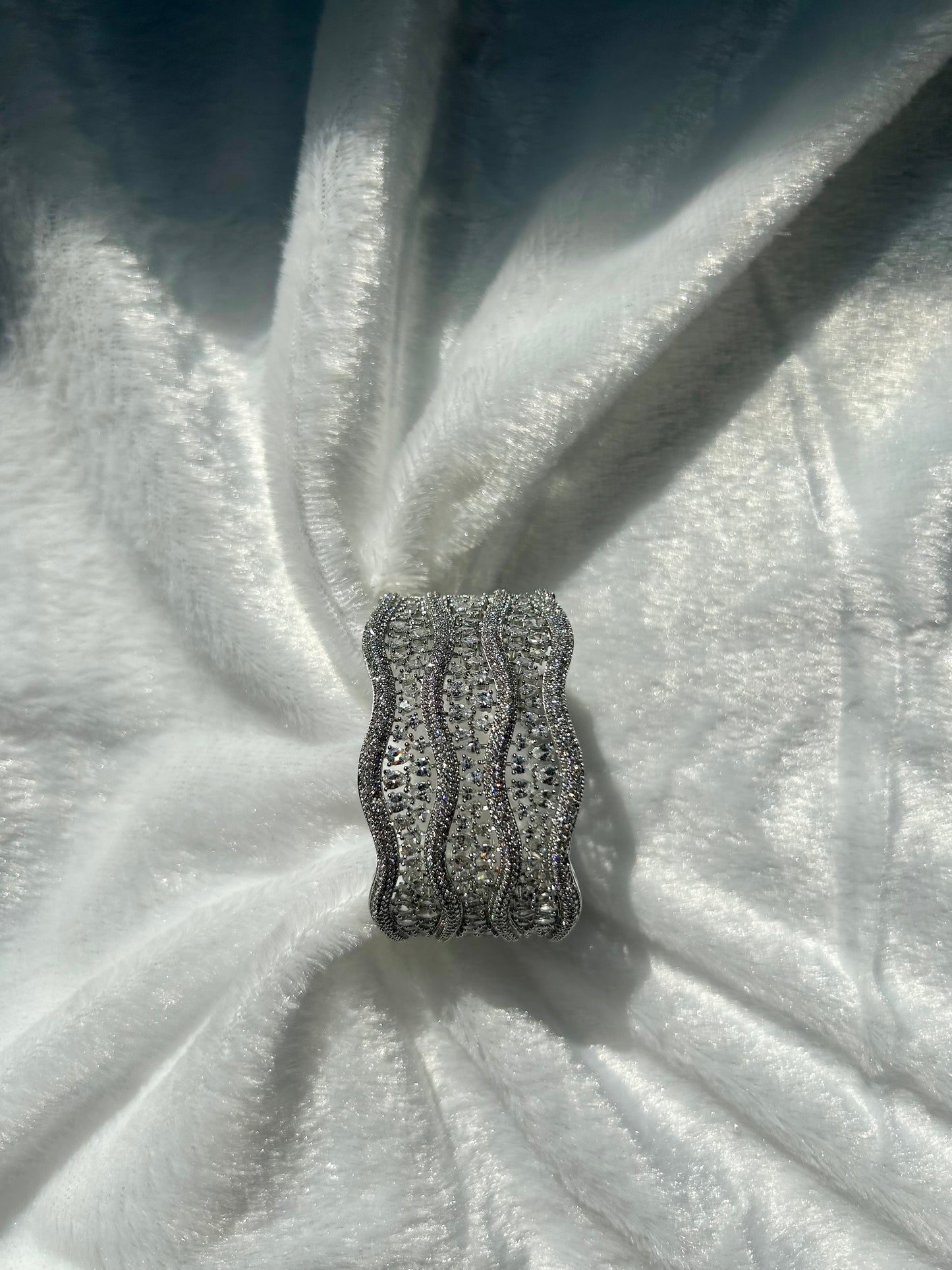 AD Silver Cuff Bracelet