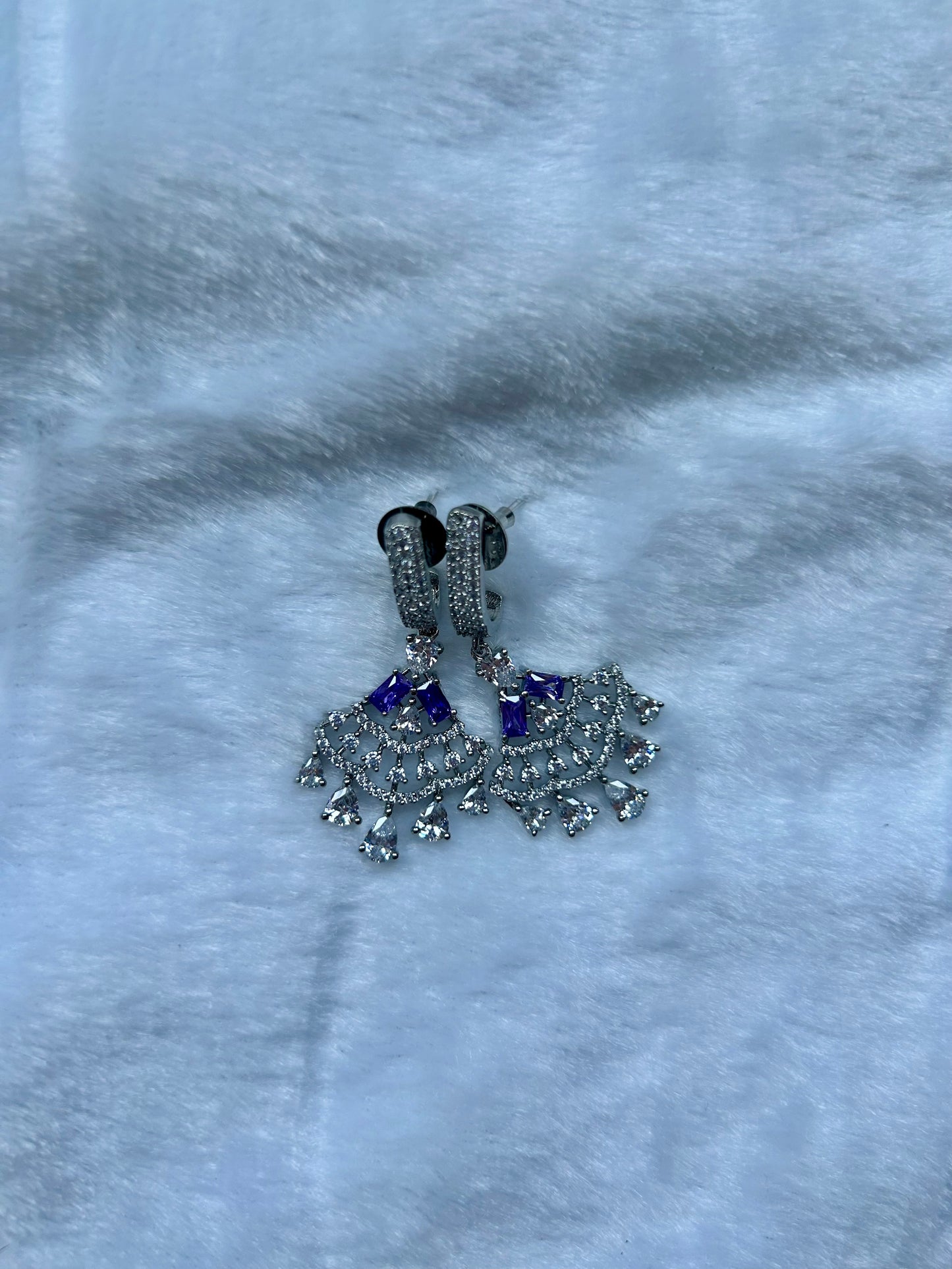 Light Purple CZ Earrings