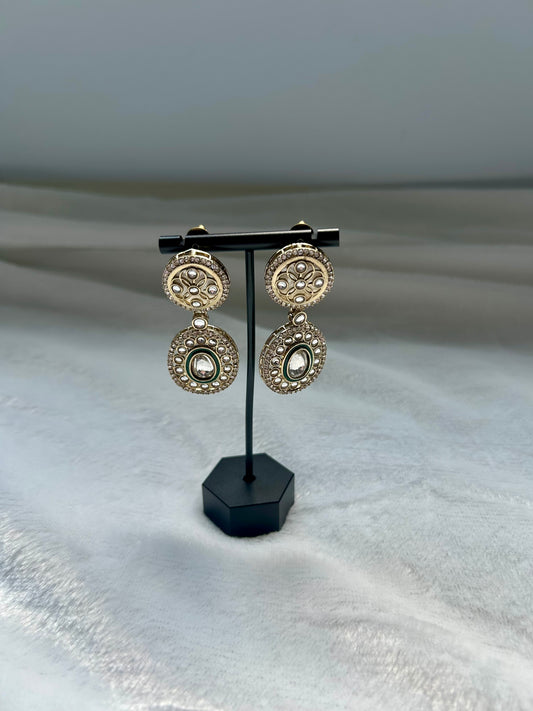 Emerald Kundan Earrings