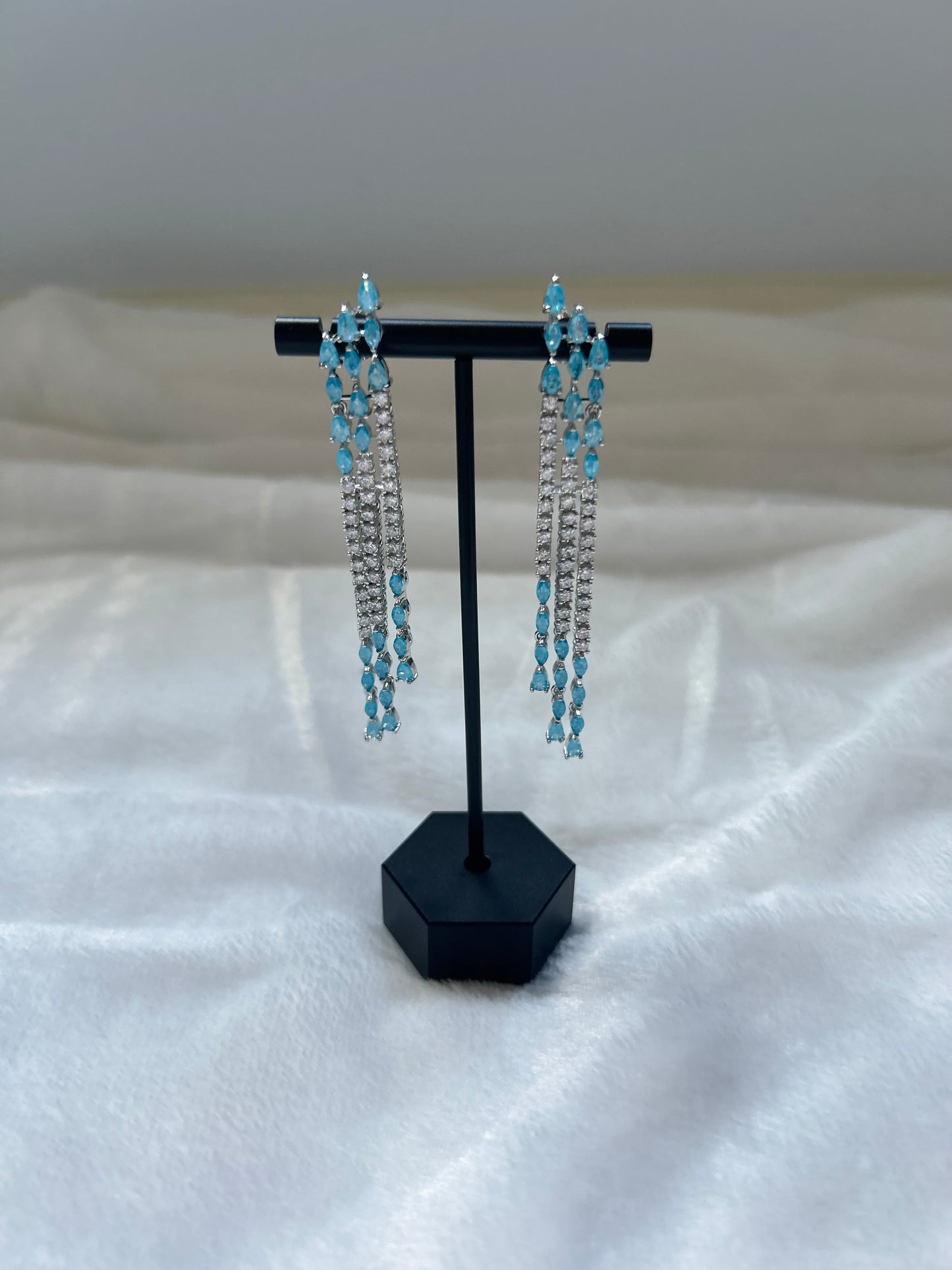 AD Ferozi Blue Waterfall Earrings