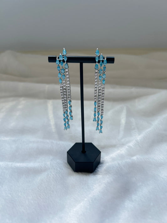 AD Ferozi Blue Waterfall Earrings