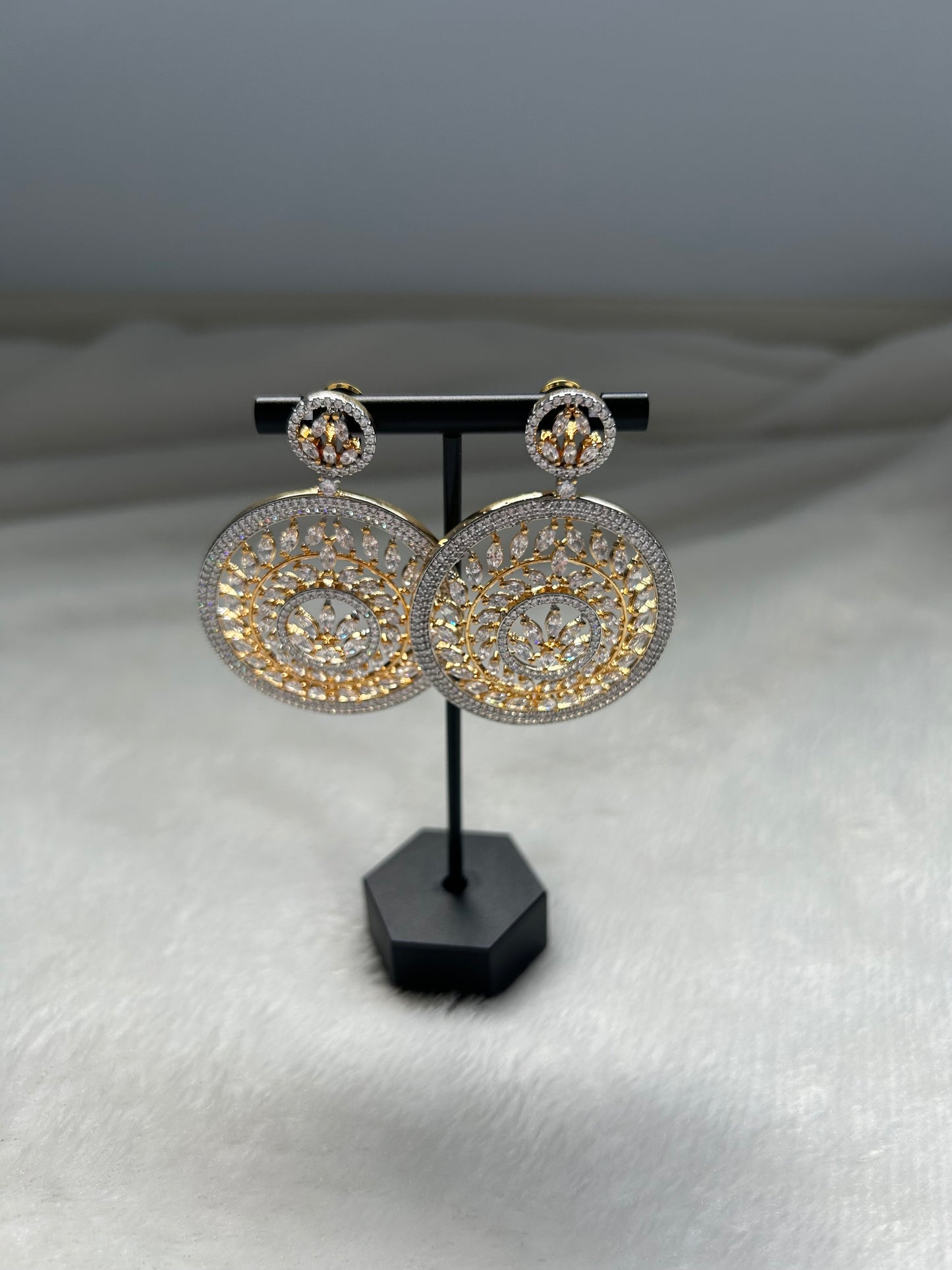 Dual Toned AD Earrings