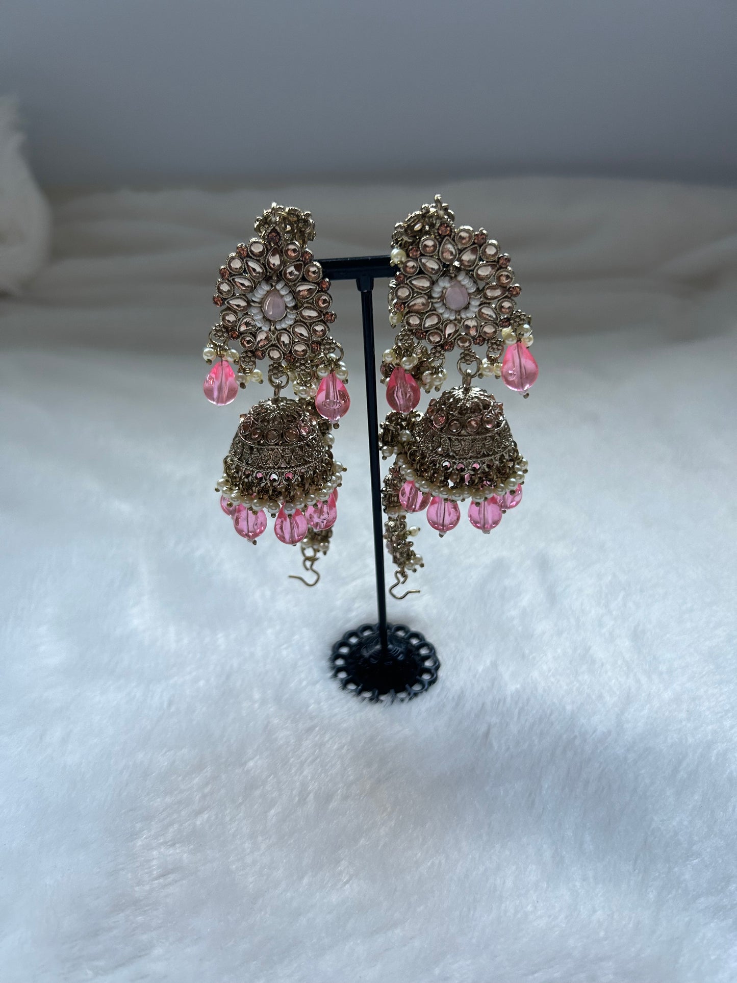 Pink Polki Sahara Earrings