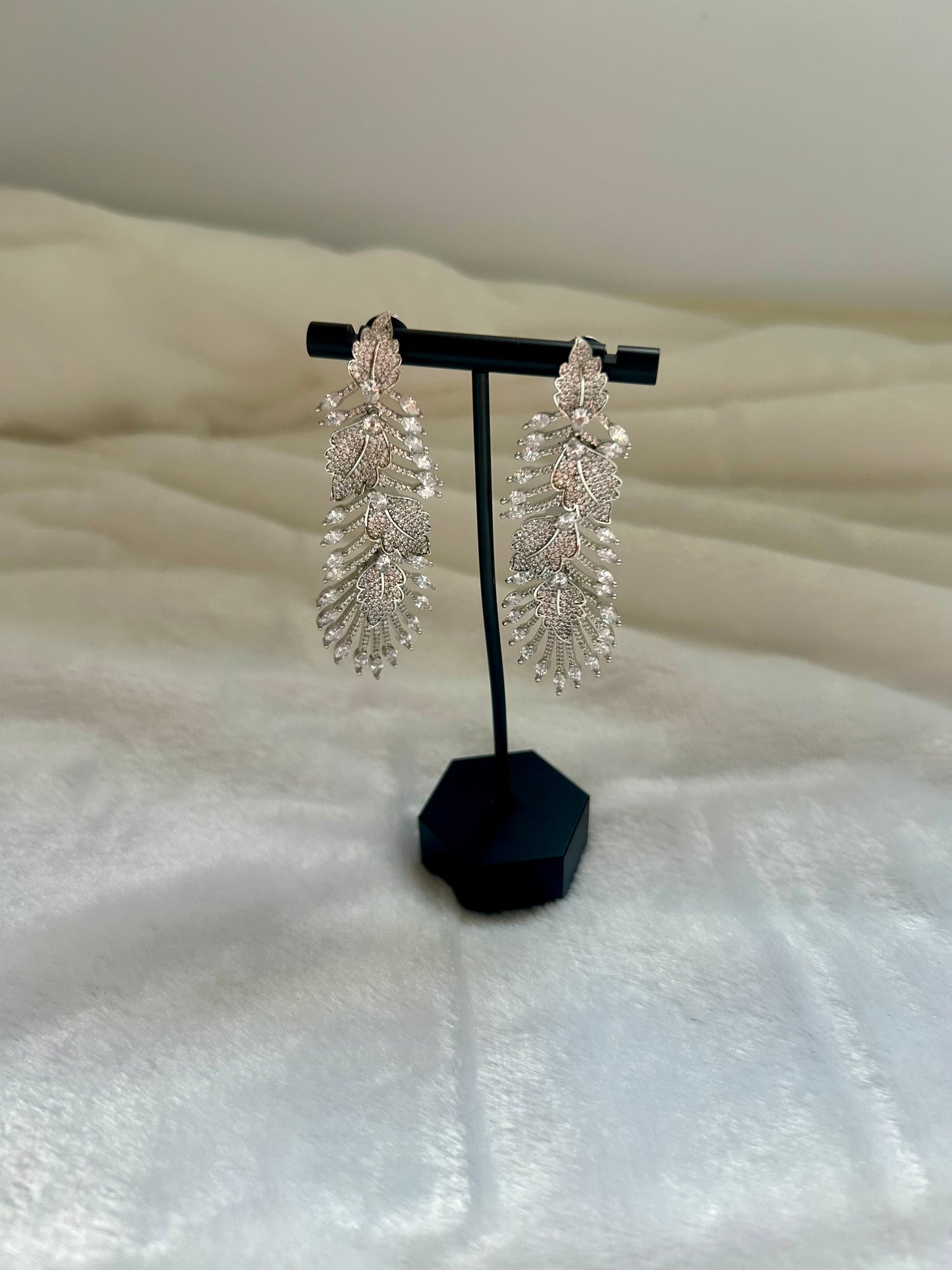 CZ Botanical Earrings