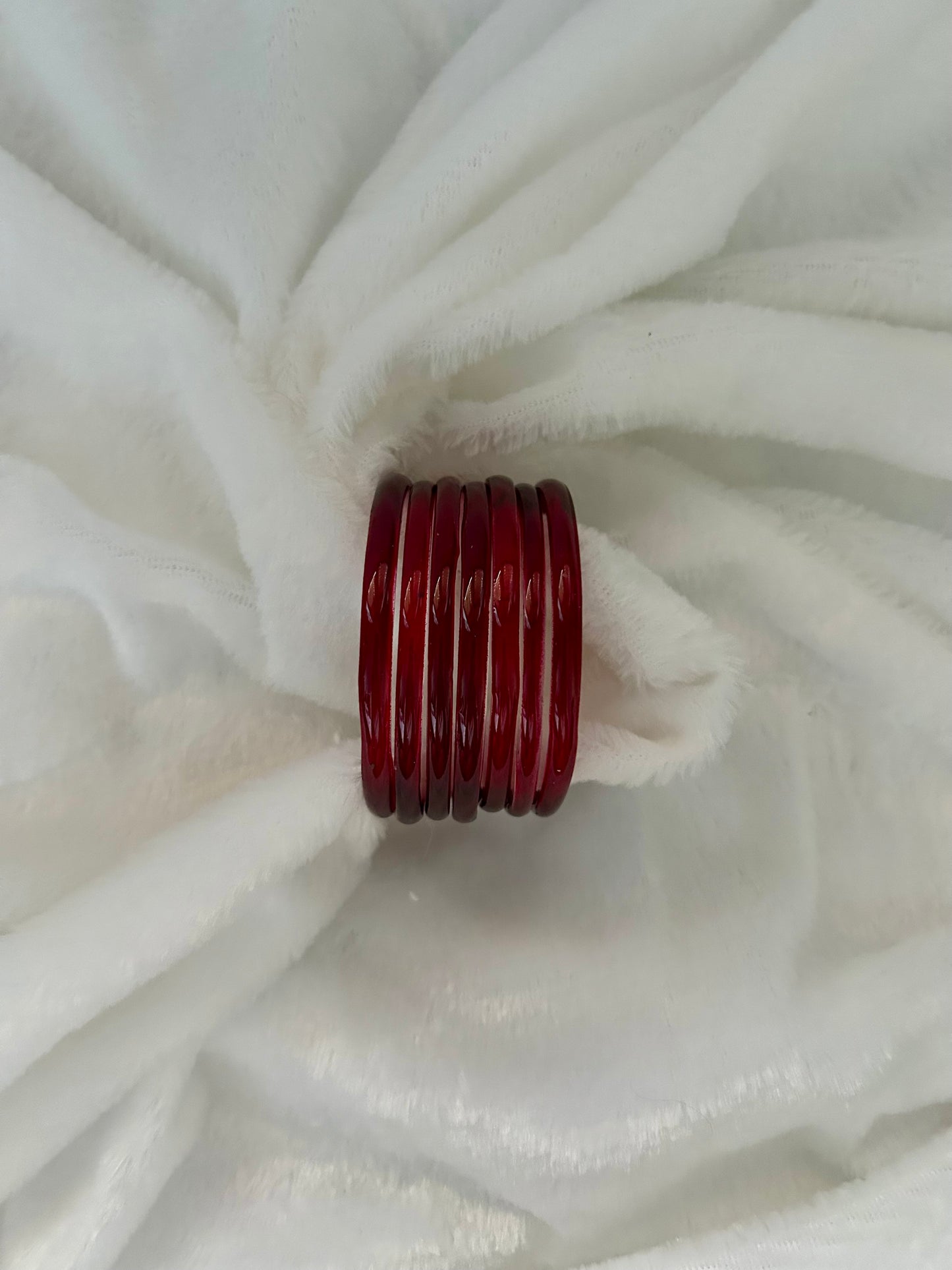 Cherry Red Jelly Bangles