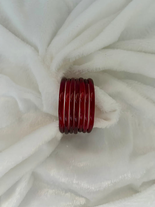 Cherry Red Jelly Bangles