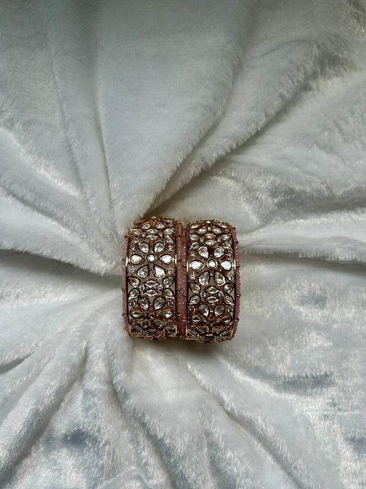 Tyaani Kundan Pink Karde