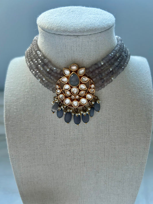 LUXE Grey Choker Set