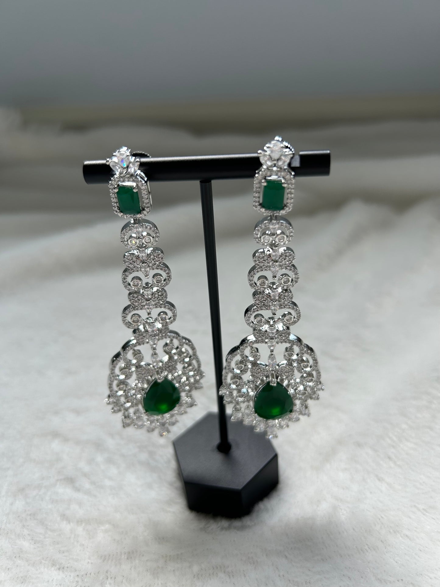 Emerald Green AD Earrings