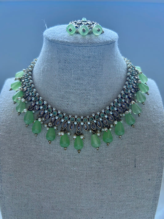 Light Green Polki Choker Set