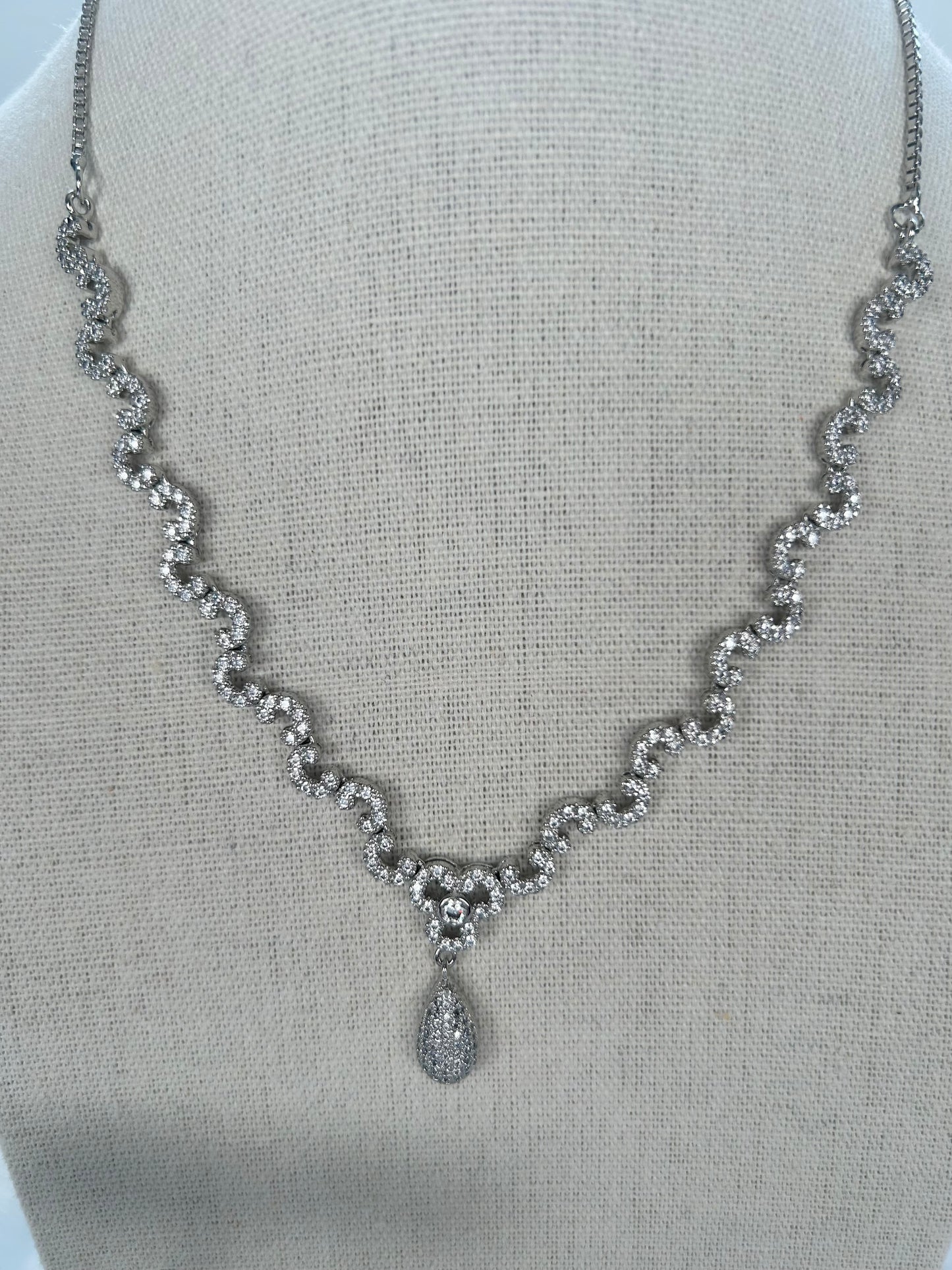 CZ Simple Necklace Set