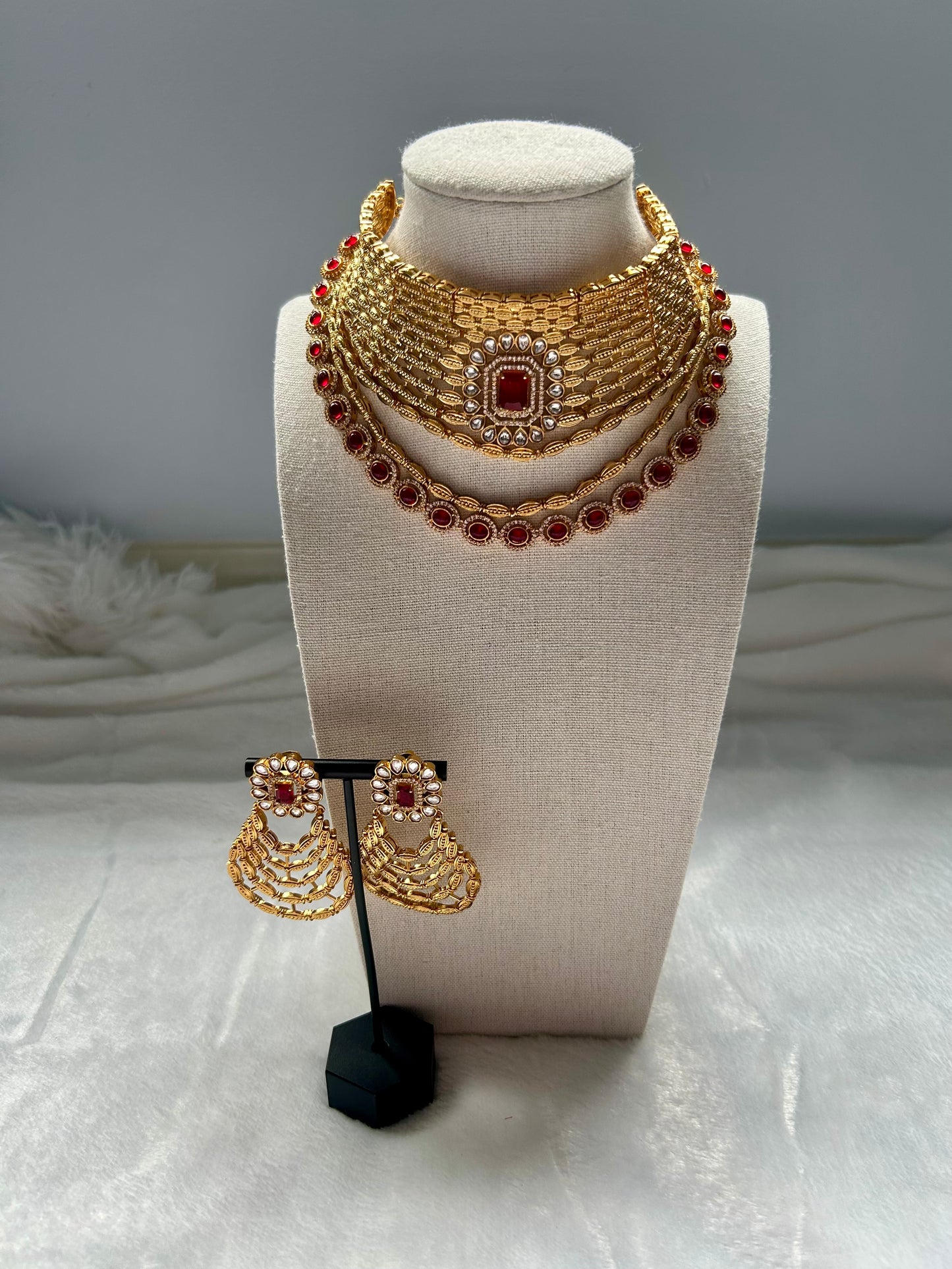 LUXE Ruby Choker Set