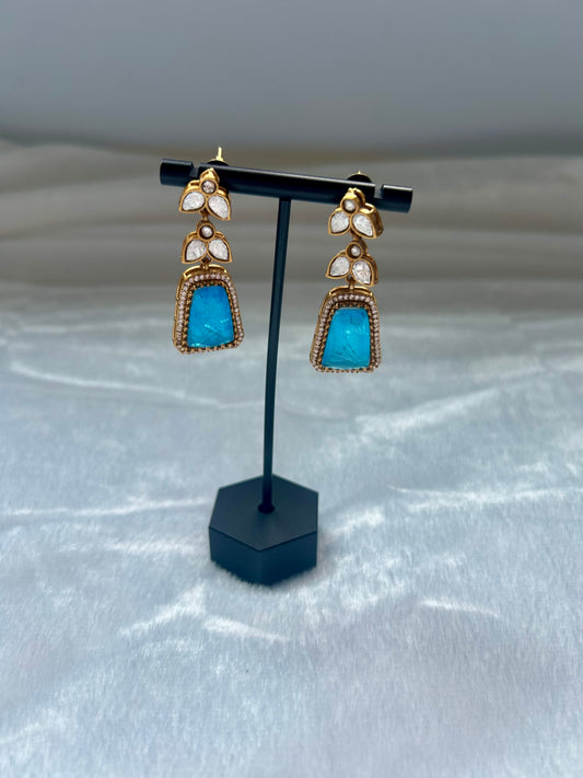 Ferozi Blue Doublet Earrings