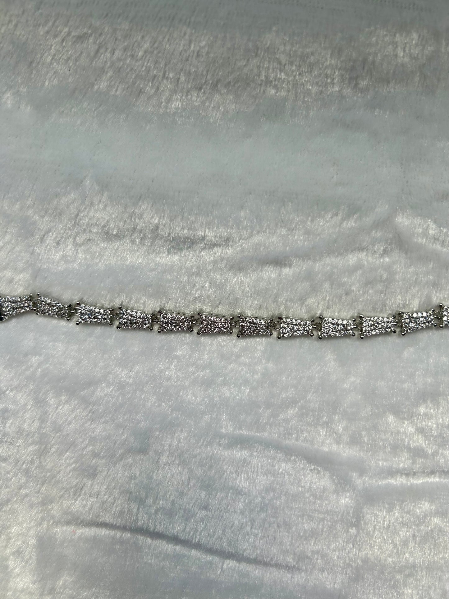 AD Silver Clasp Nano Setting Bracelet