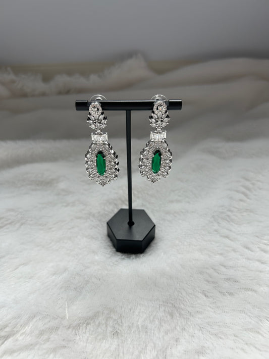 Emerald Green AD Earrings