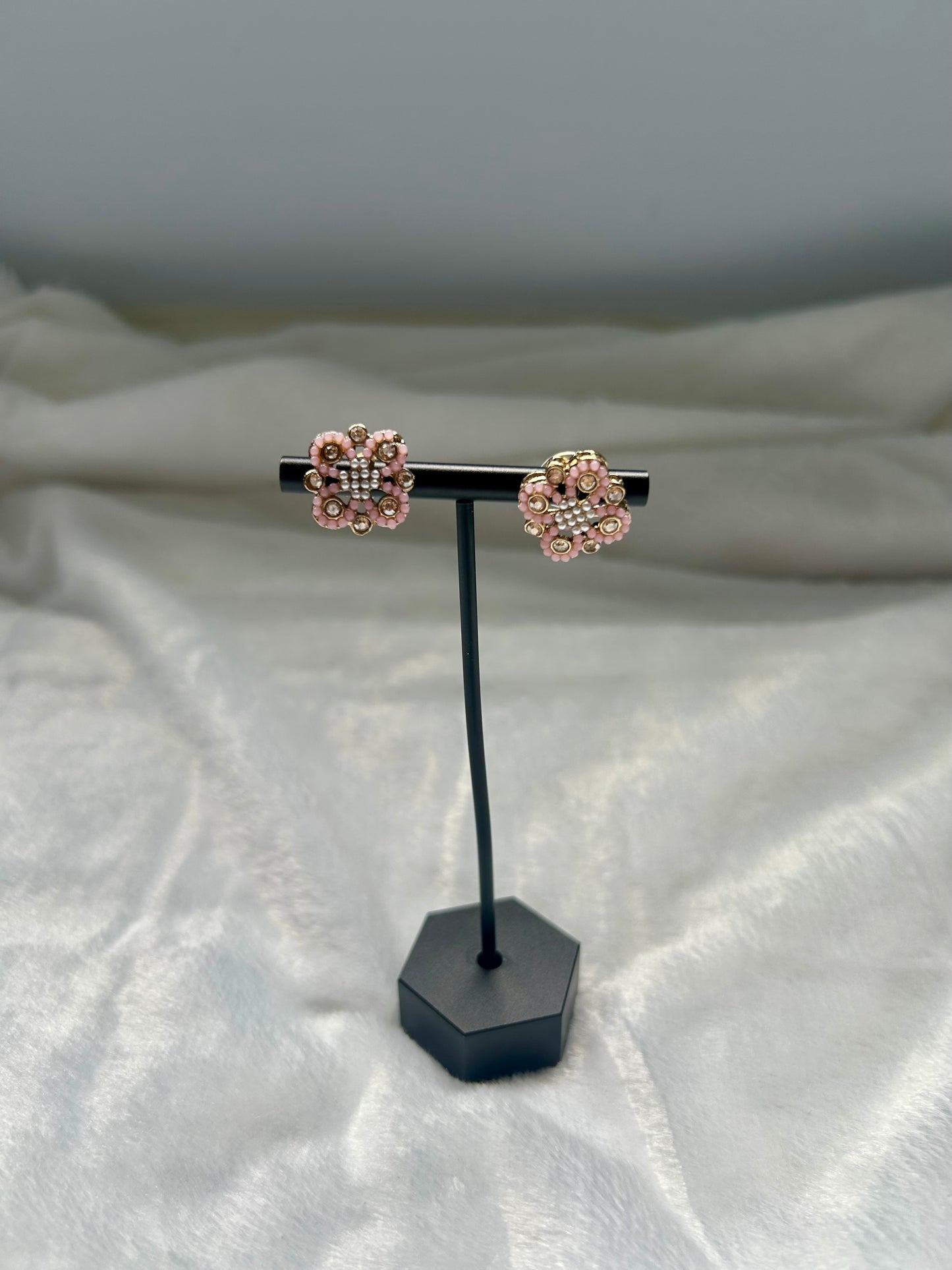 Light Pink Polki Studs