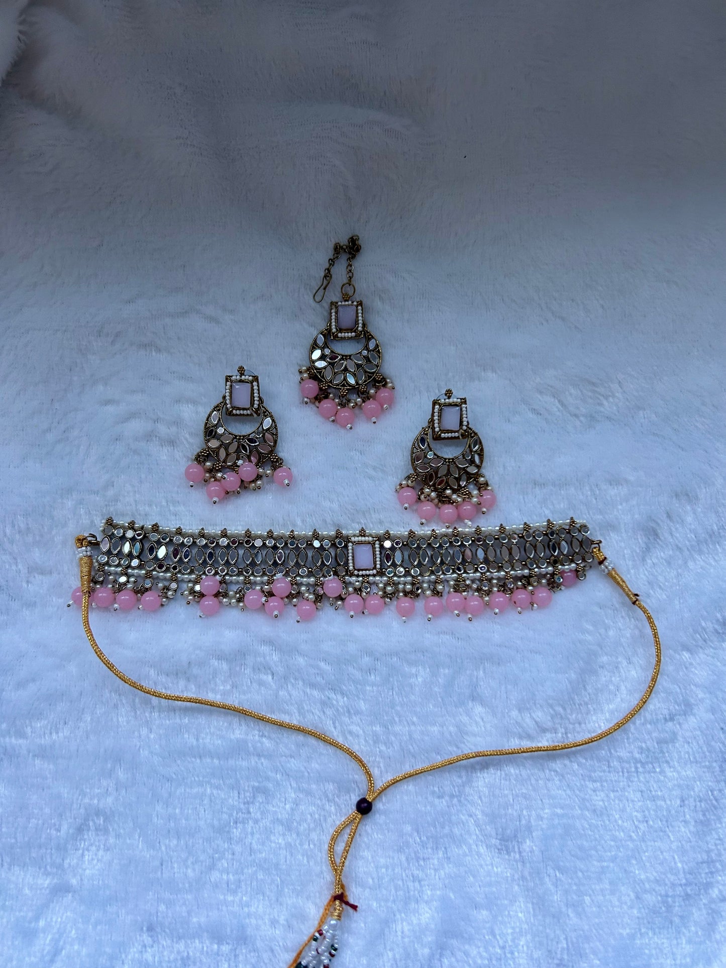 Pink Choker Tikka Set