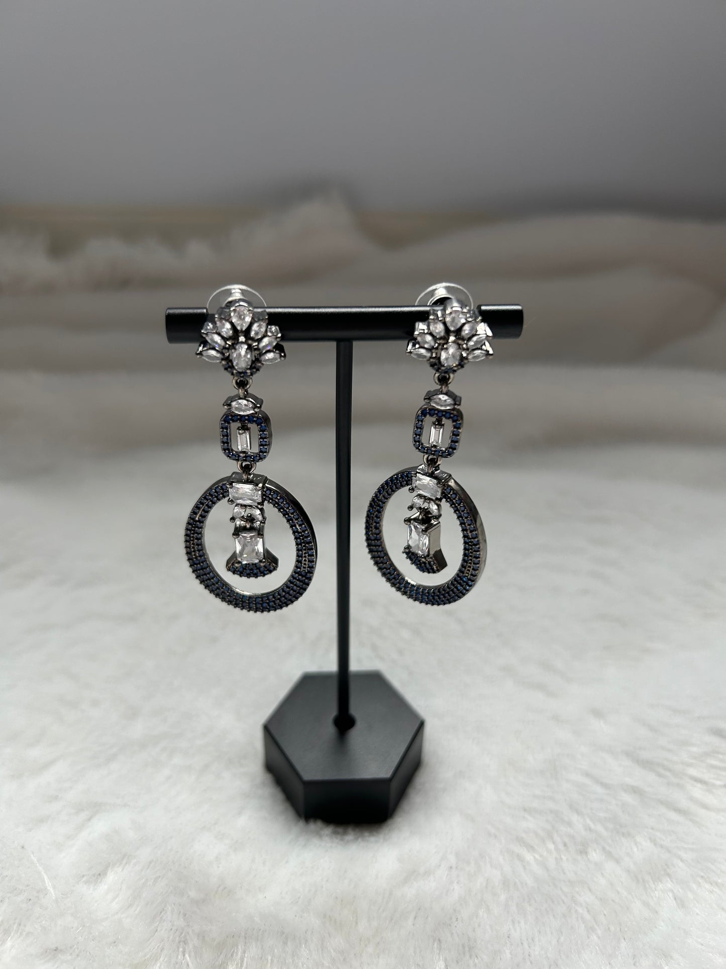 Dark Blue AD Earrings