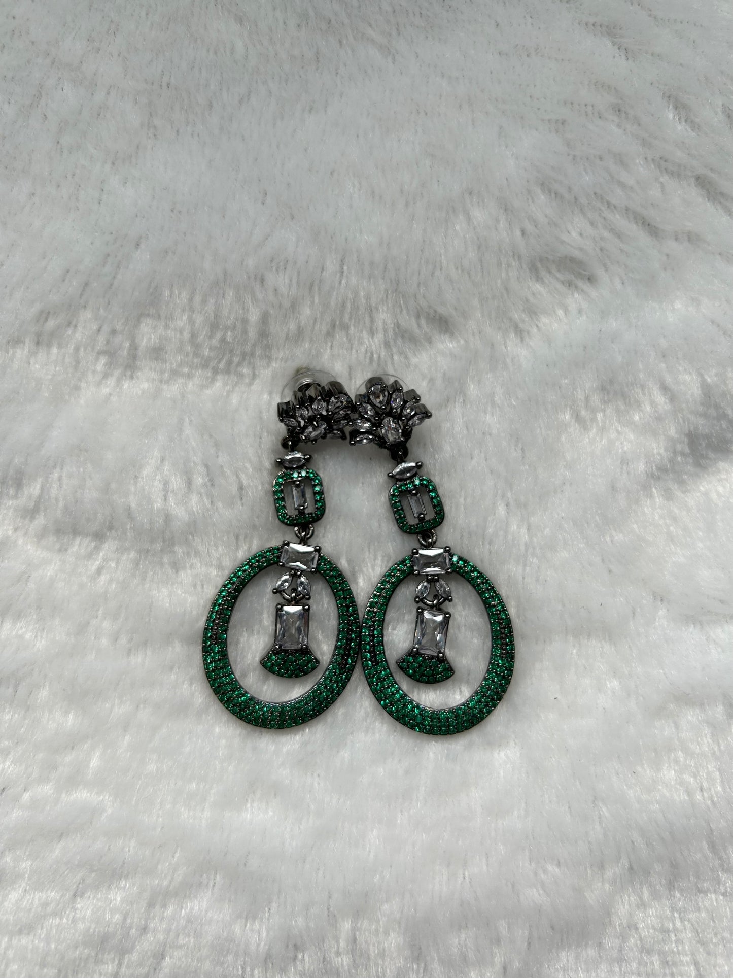 Emerald Green AD Earrings