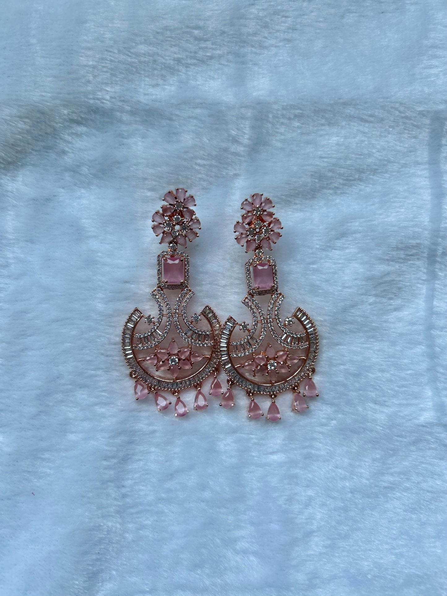 Pink & Rose Gold Earrings