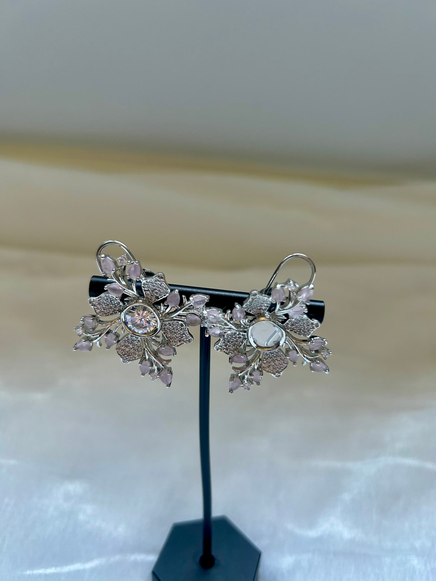 Pink AD Floral Studs