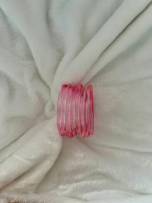 SIZE 2.4 Light Pink Jelly Bangles