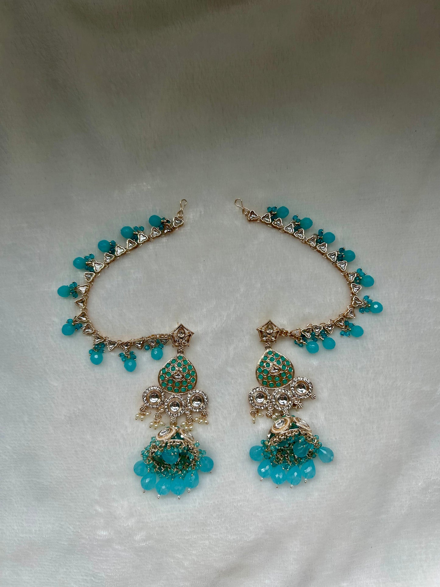 Blue Jhumki Sahara Earrings