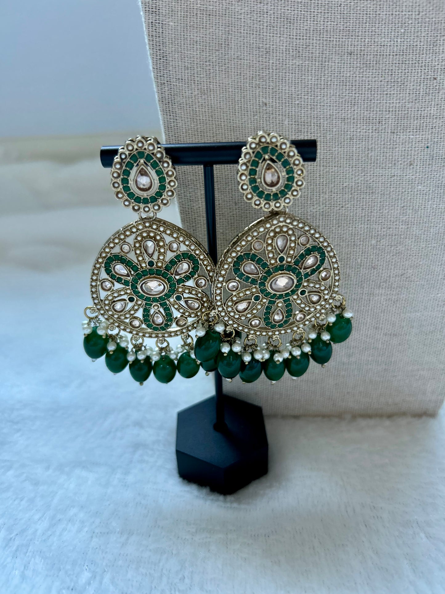 Pakistani Inspired Emerald Green Choker Set