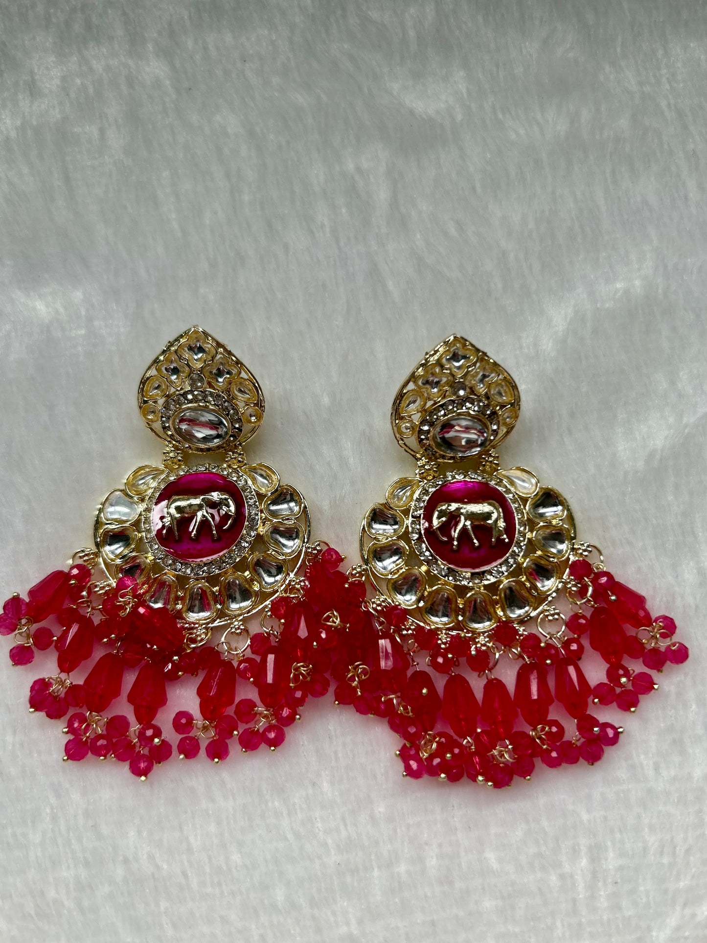 Hot Pink Designer Inspired Earrings