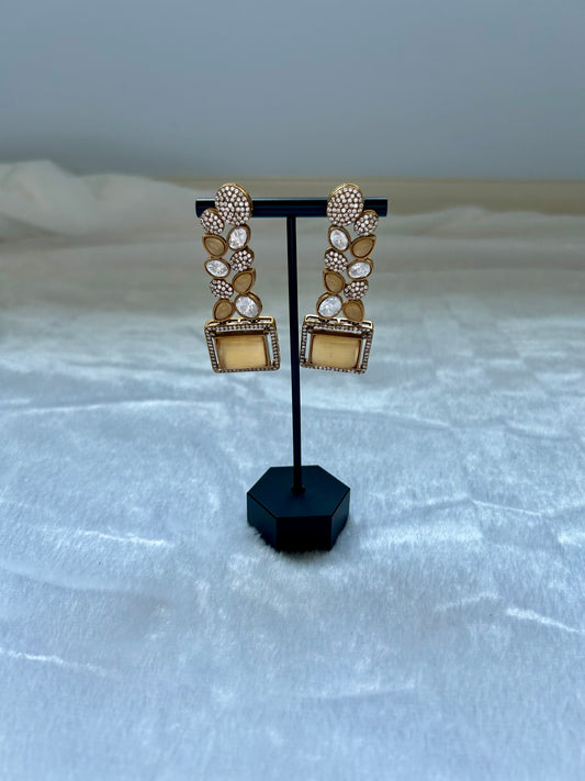 Pink Orange Doublet Earrings
