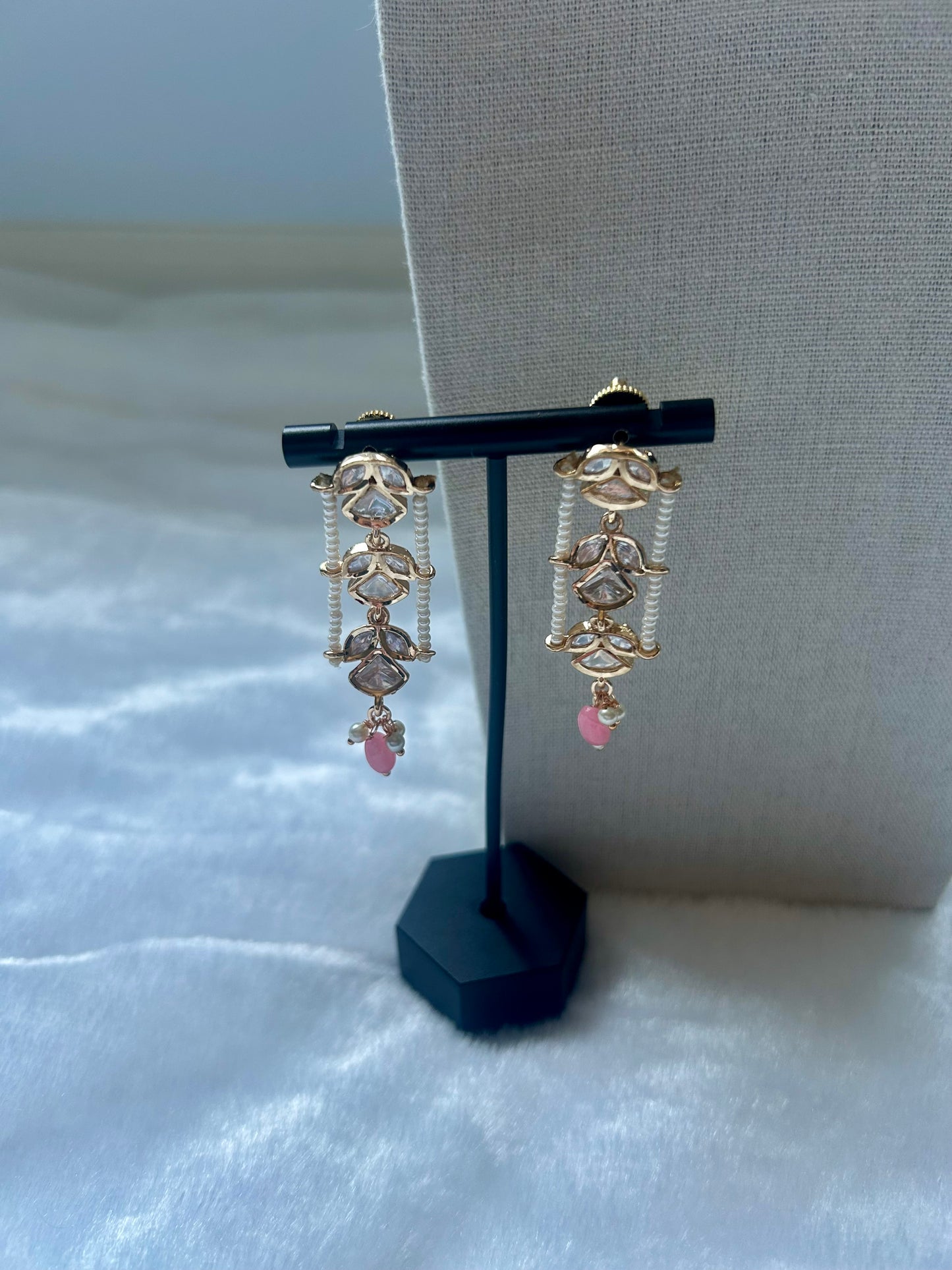 Tyaani Kundan Pink Two Layer Choker Set